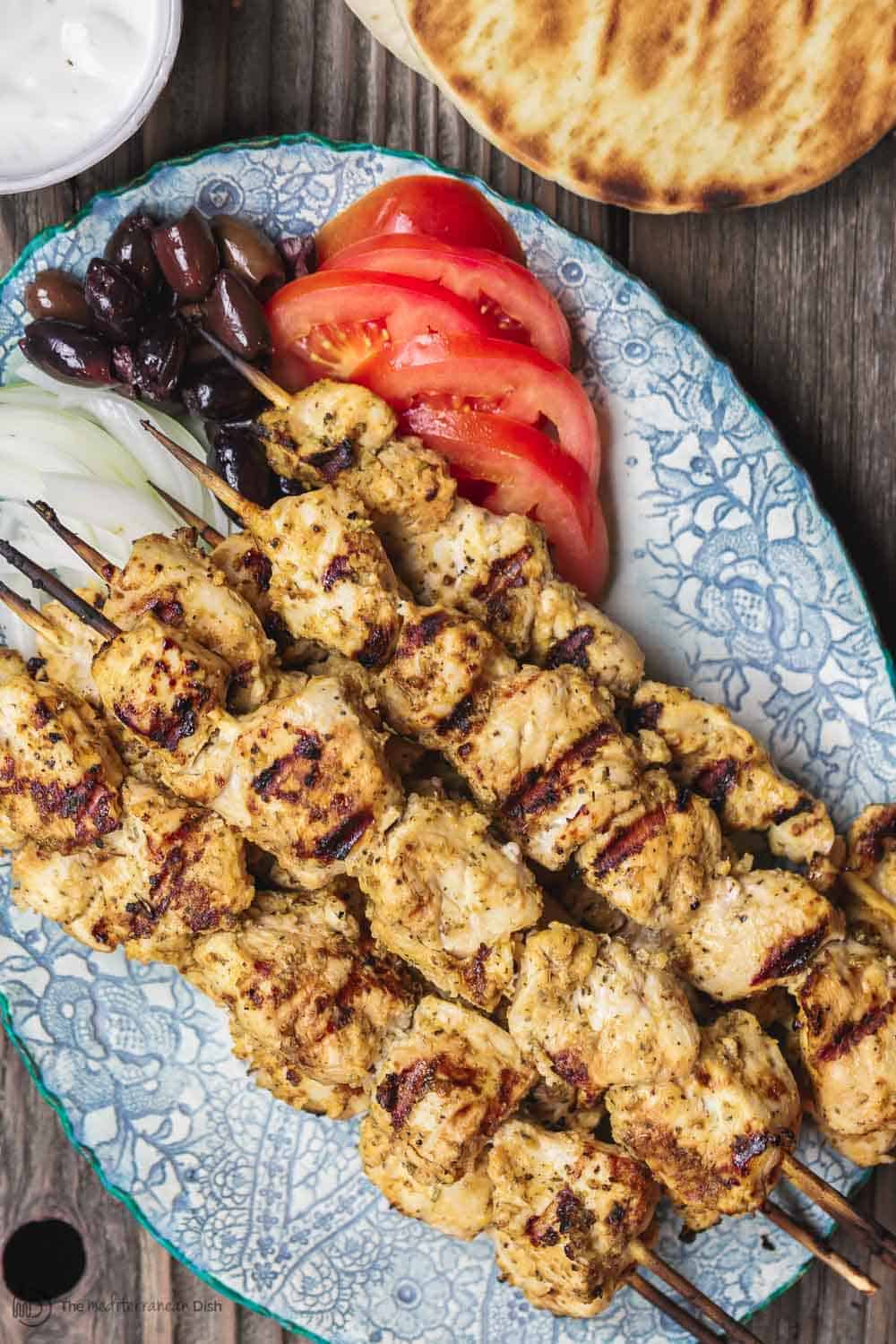 Greek Chicken Souvlaki Recipe with Tzatziki